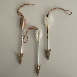Set of 3 Arrow Ornaments